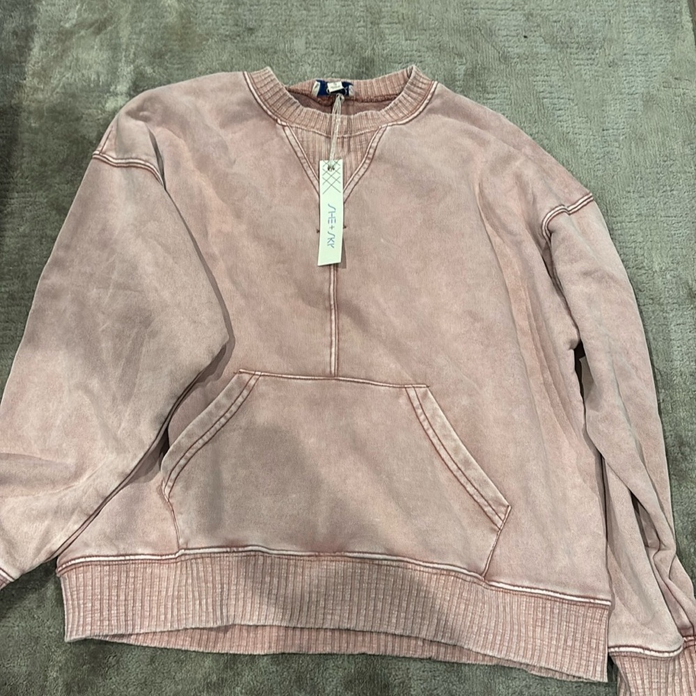 Pink washed pullover